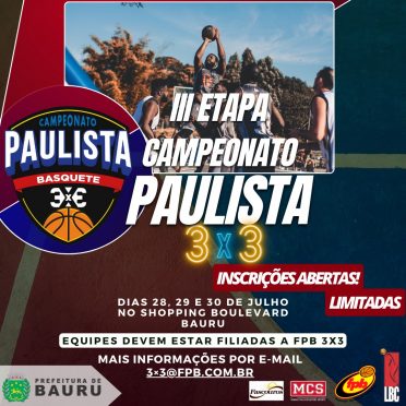 FPB divulga calendário 2022 do Paulista de Basquete 3×3 – FPB